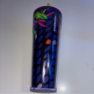 Starbucks Limited Edition Neon Tropical Tumbler with Straw 24oz